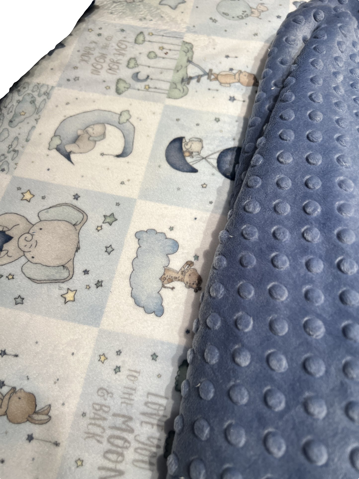 Elephant Minky Baby Blanket, Baby Boy Shower Gift