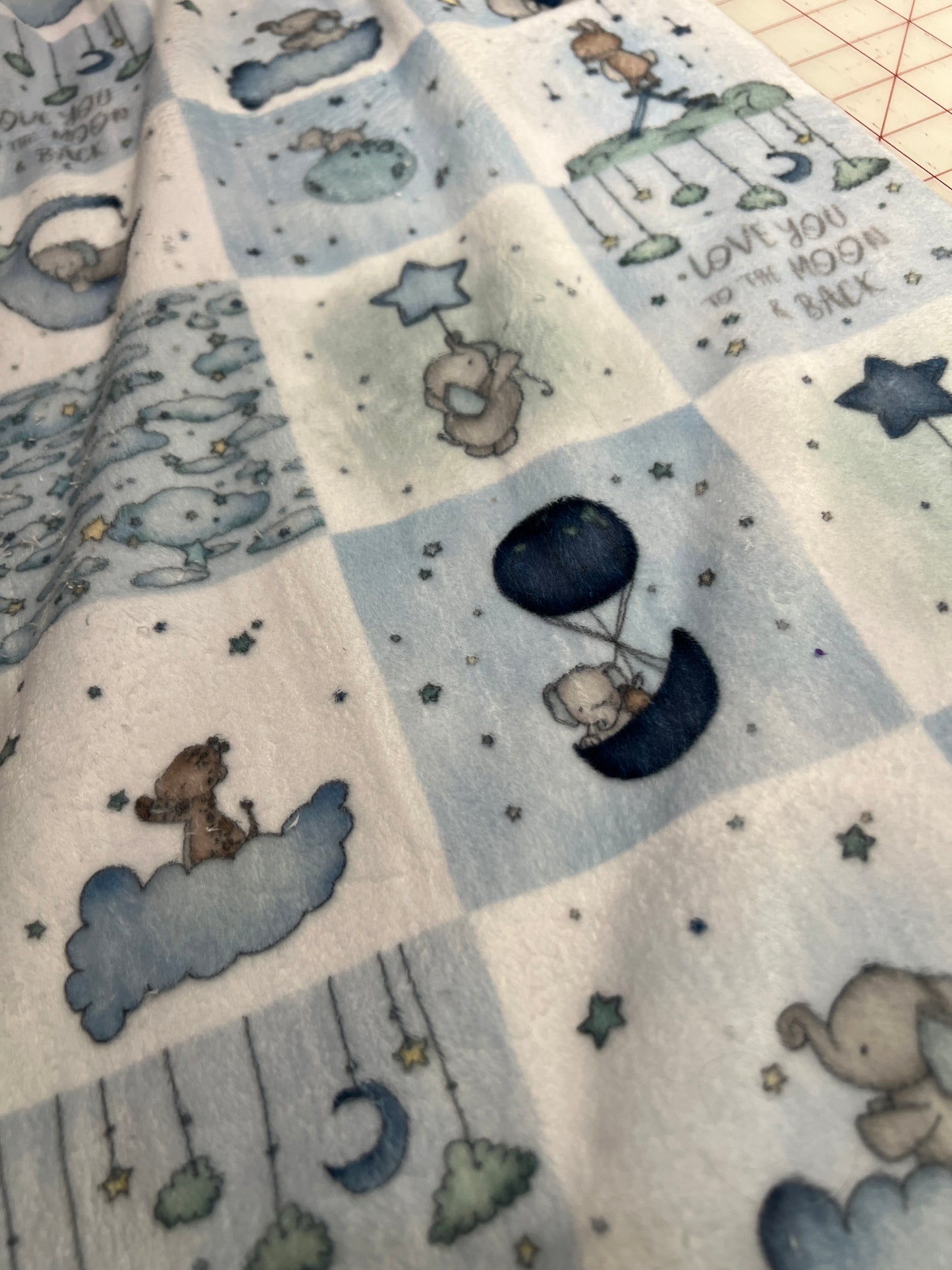 Elephant Minky Baby Blanket, Baby Boy Shower Gift