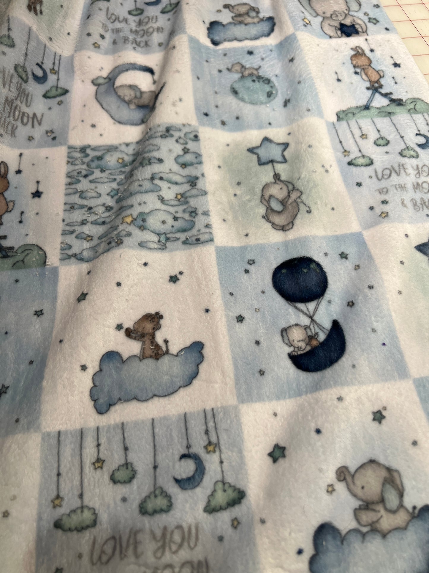 Elephant Minky Baby Blanket, Baby Boy Shower Gift