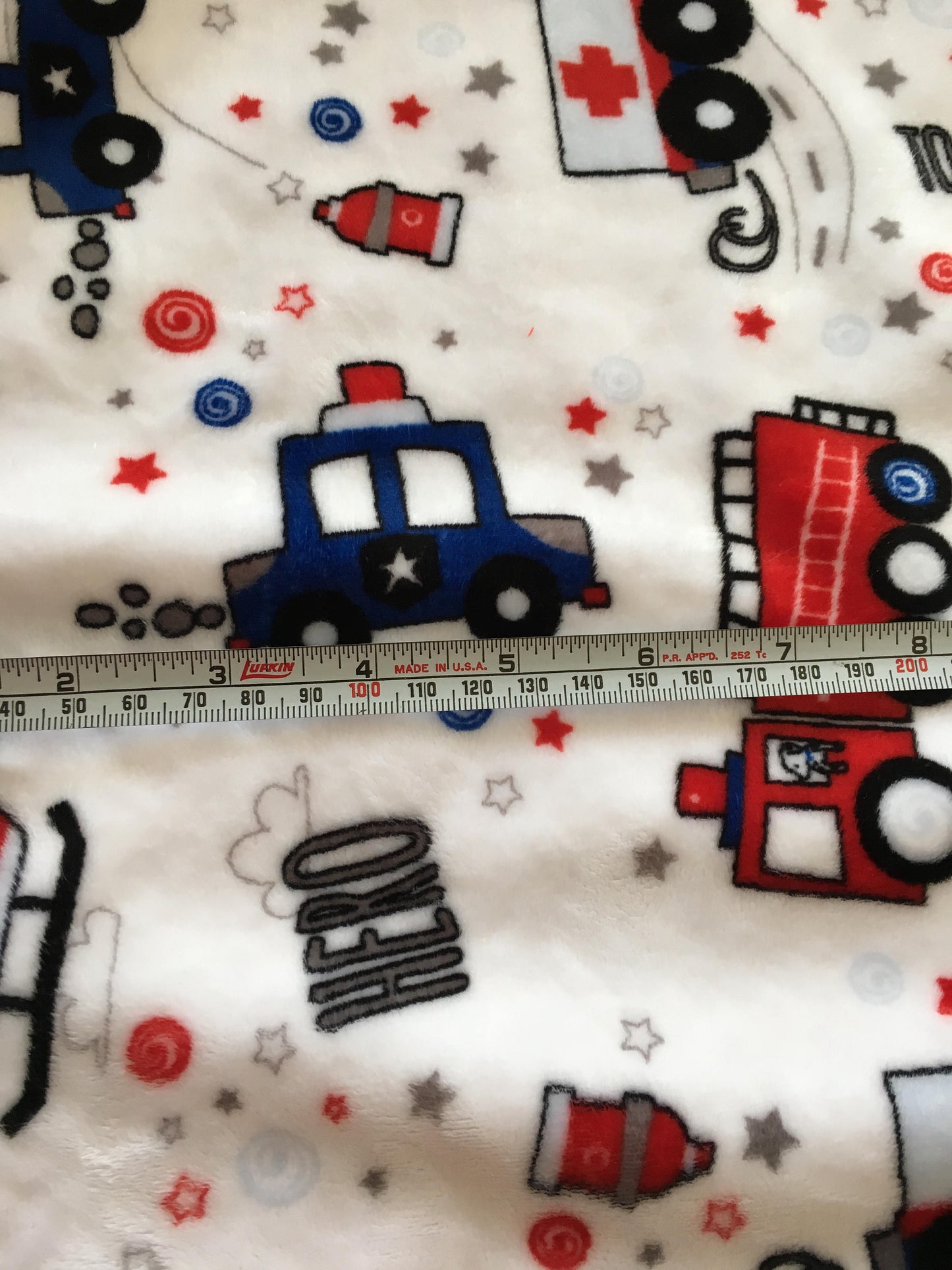 Personalized Fire Truck Blanket, Minky Baby Blanket, Baby Boy Blanket or Baby Girl Blanket, Firefighter, Fireman, EMS, Police Baby Blanket