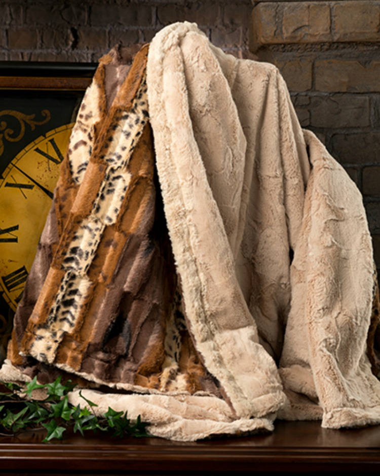 Luxury Faux Fur Throw, Adult Throw, Faux Fur Blanket, Luxury Home Decor, Minky Adult Throw,Leopard Throw