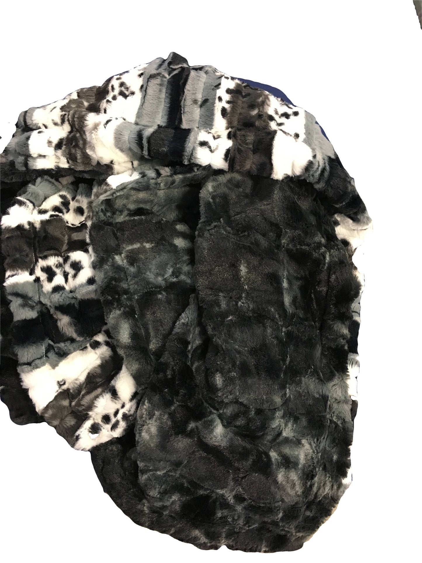 Black Leopard Faux Fur Blanket, Luxury Fur Throw, Adult Minky Throw Blanket, Luxury Home Decor