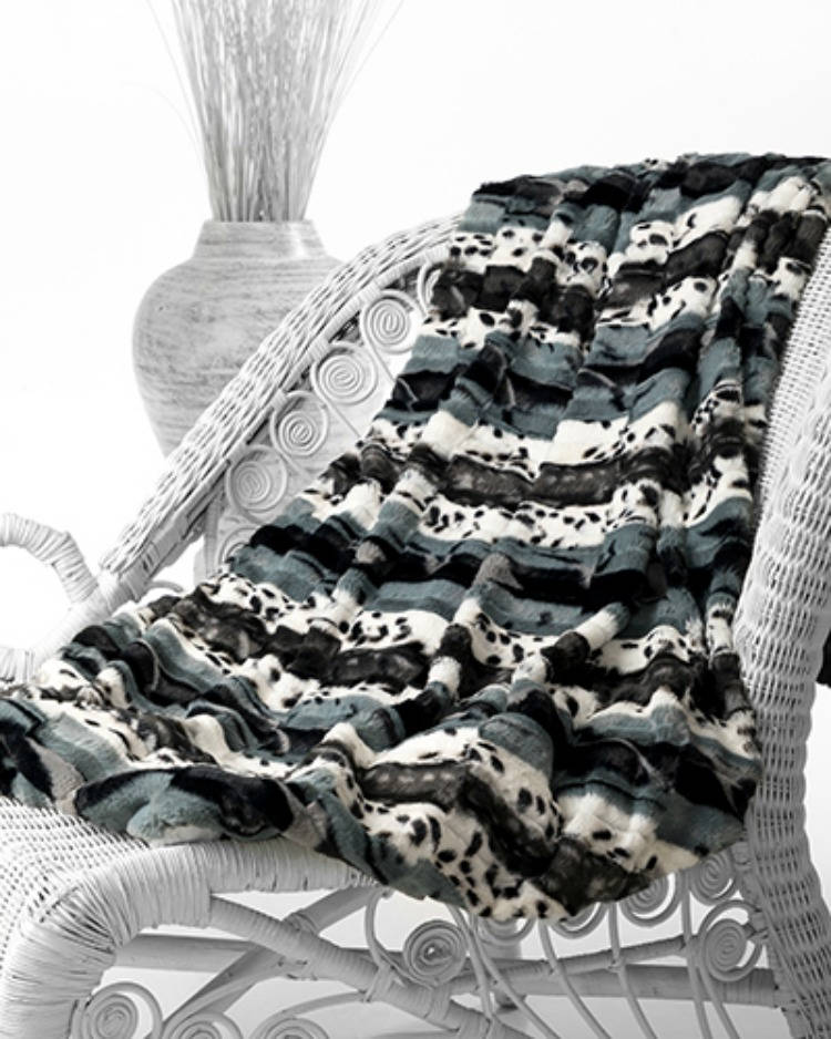 Black Leopard Faux Fur Blanket, Luxury Fur Throw, Adult Minky Throw Blanket, Luxury Home Decor
