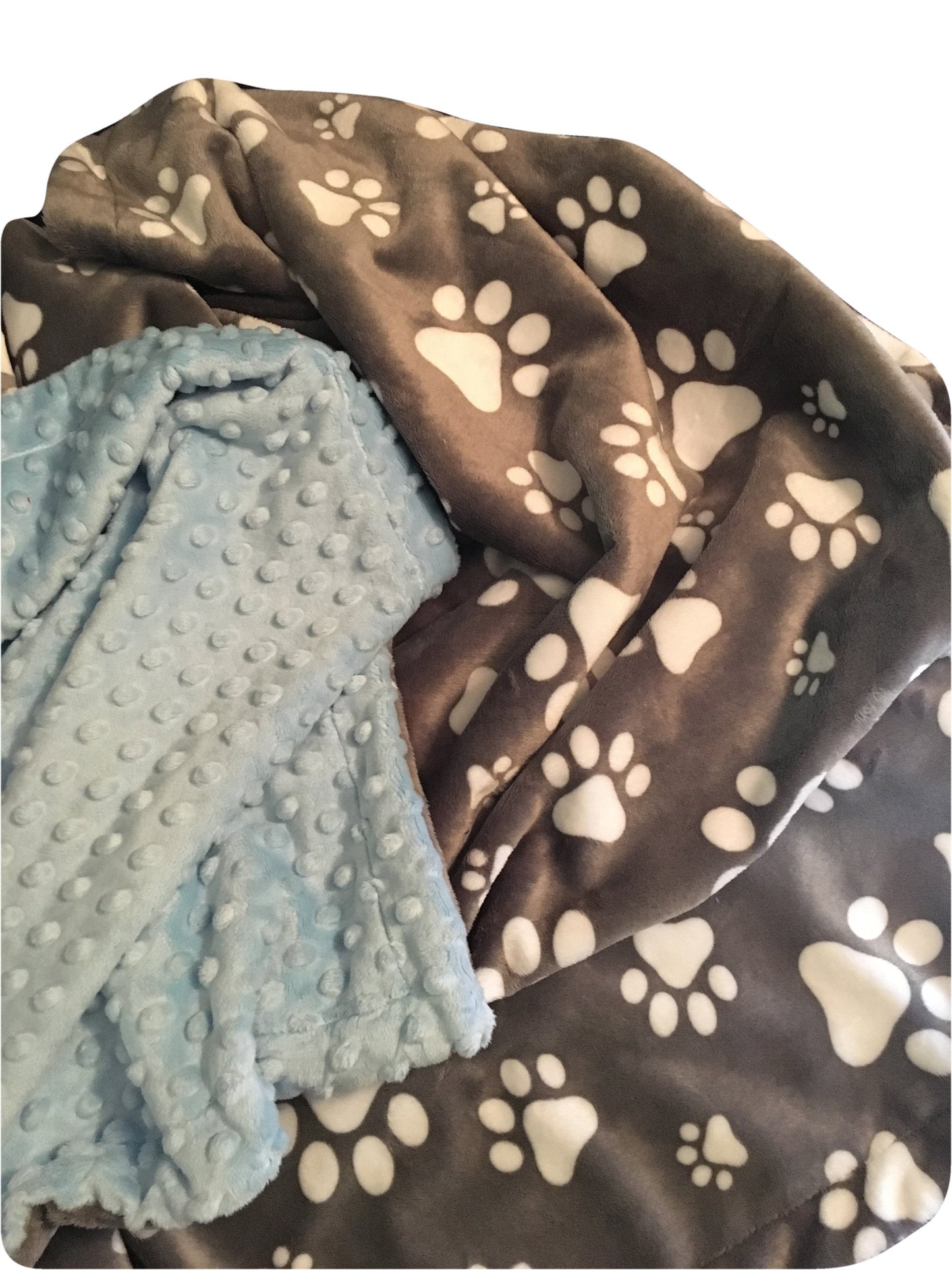 Pet Blanket, Paw Print Minky Blanket, Adult Minky Blanket, Dog Blanket, Dog Lover