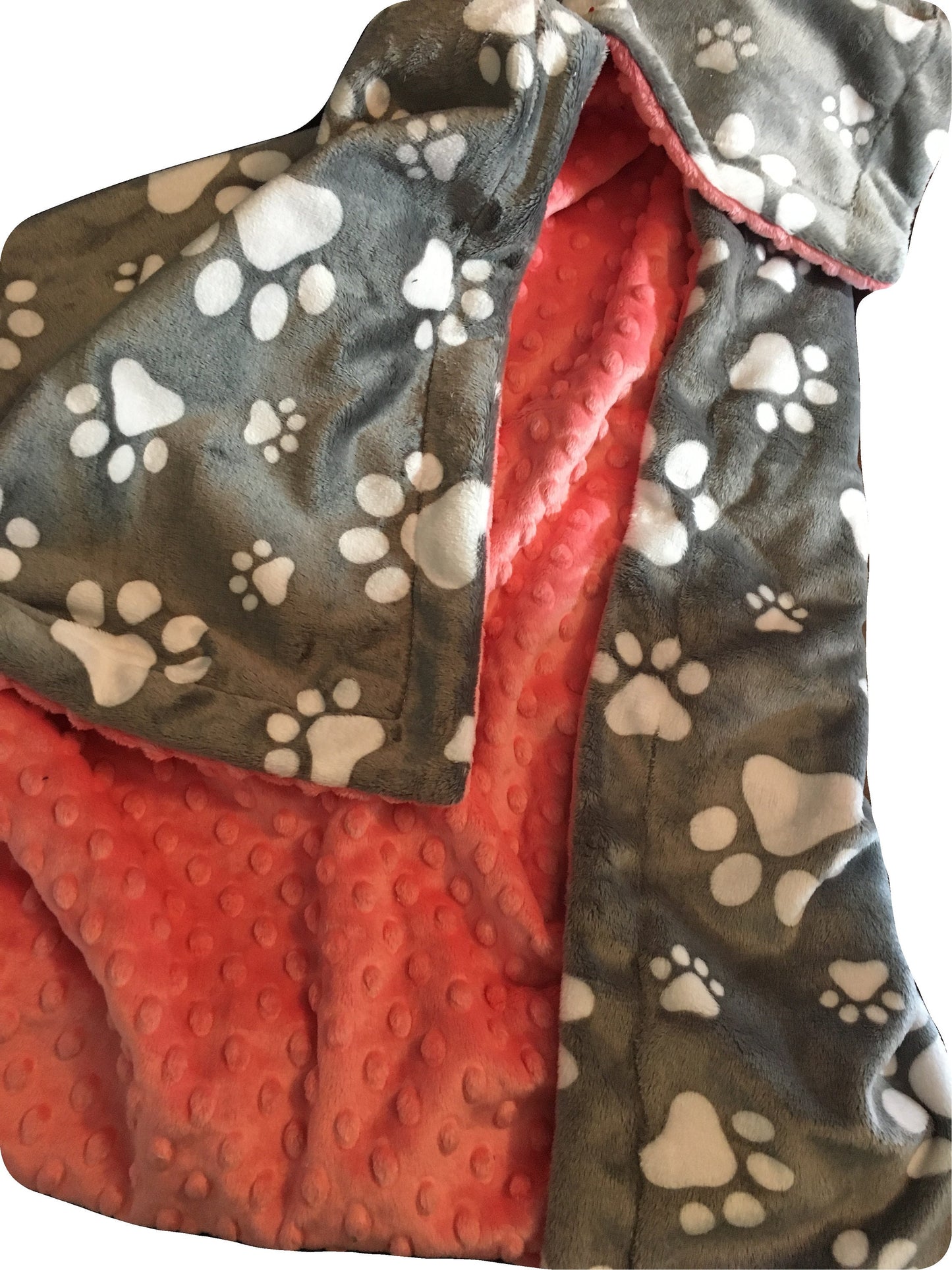 Pet Blanket, Paw Print Minky Blanket, Adult Minky Blanket, Dog Blanket, Dog Lover