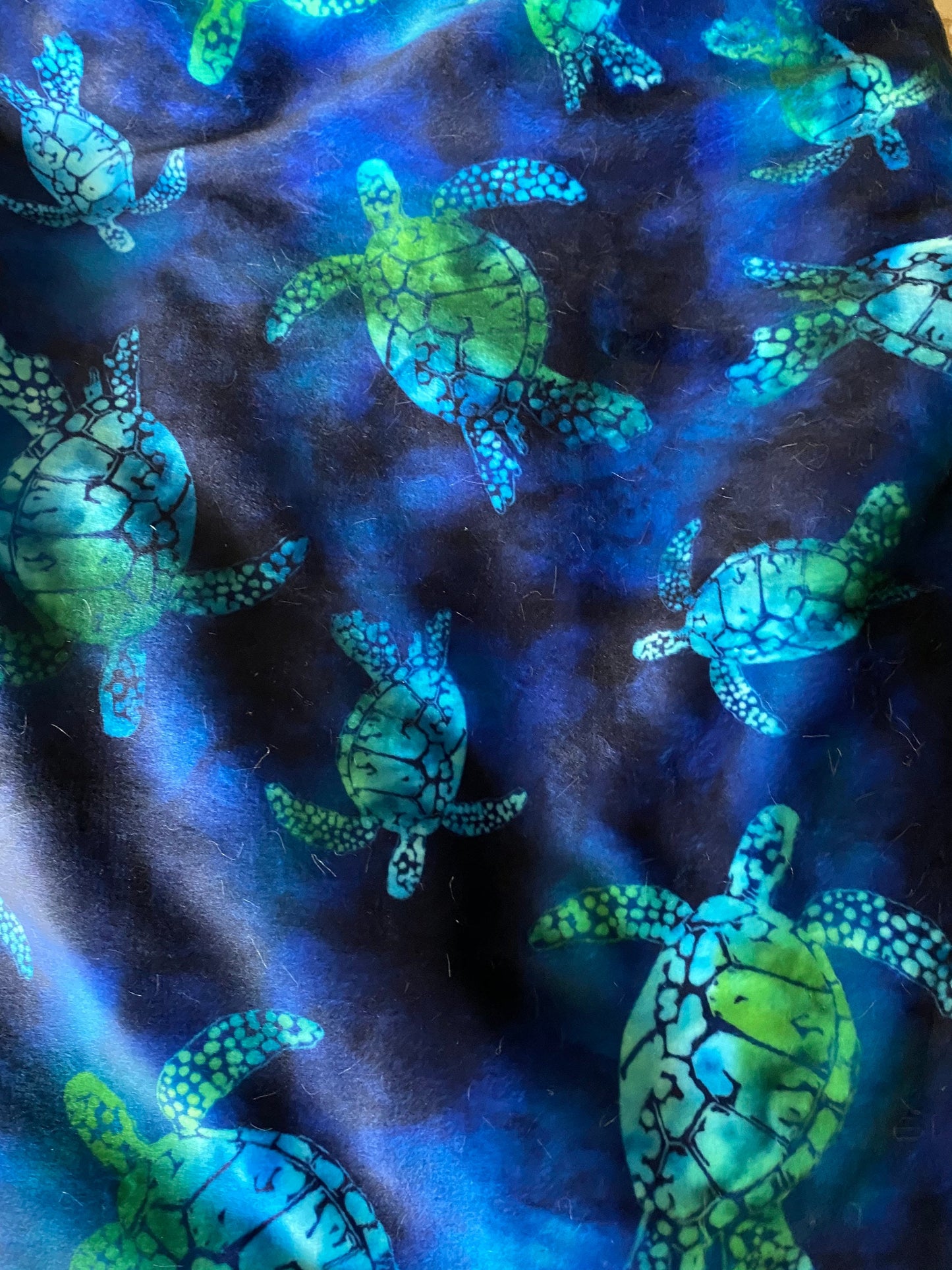 Minky Sea Turtle Throw Blanket, Personalized Minky Blanket. Sea Turtle 50 x 60 inch Throw