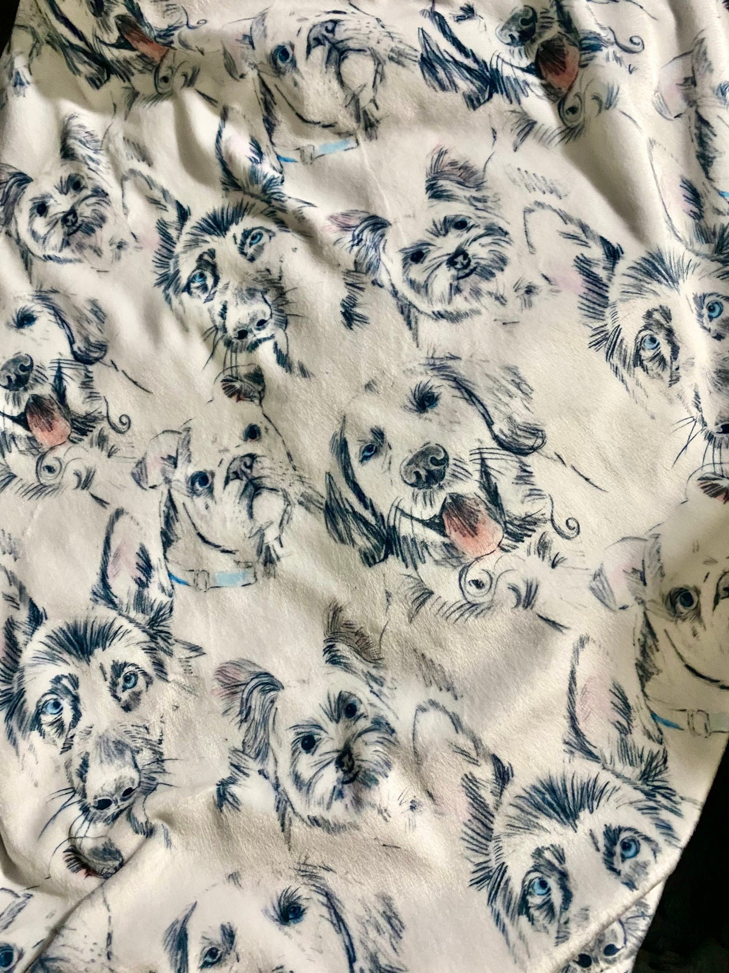 Dog Minky Blanket. Adult Minky Blanket, Personalized Dog Throw Blanket, Dog Lovers Blanket