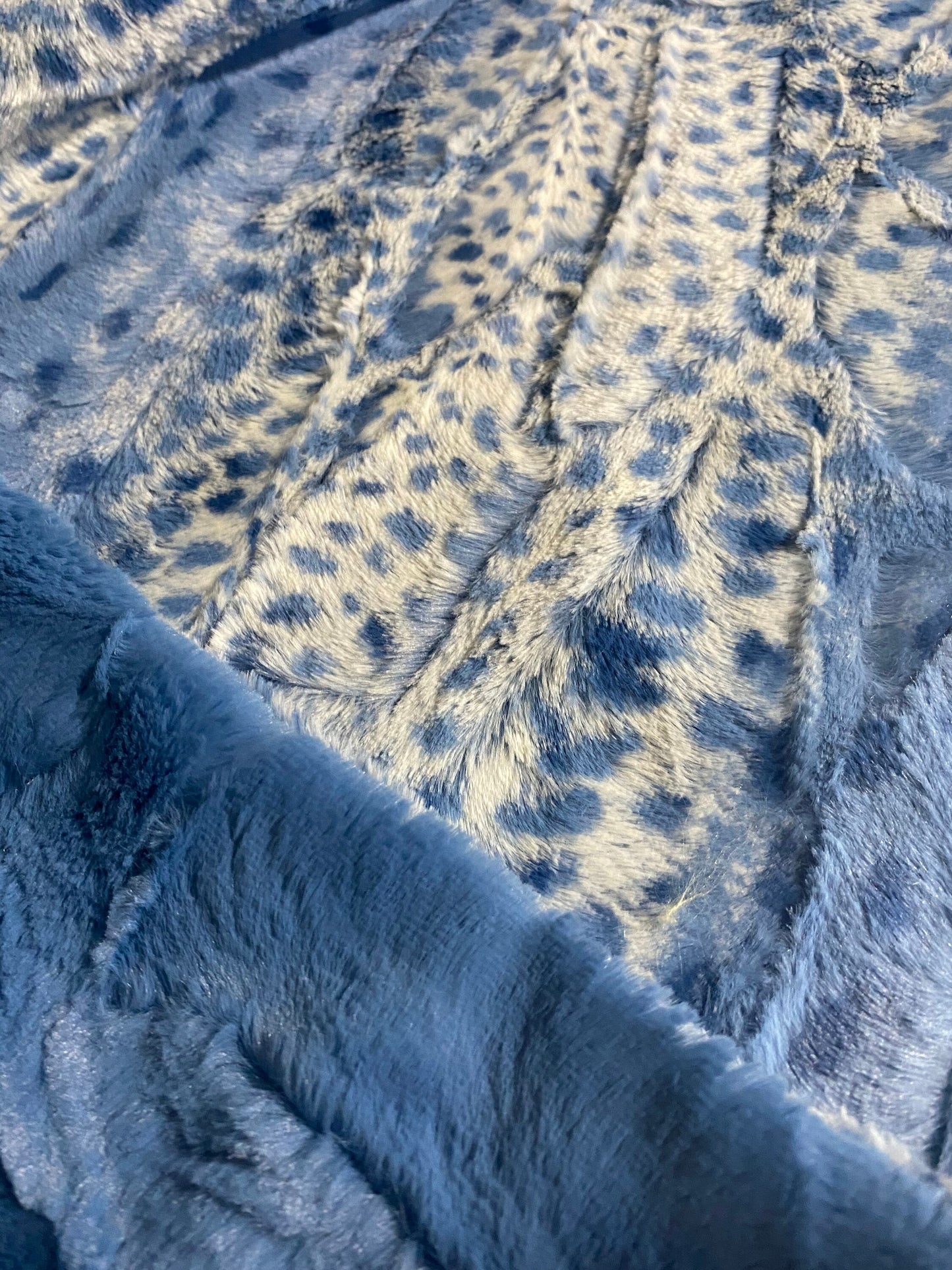 Fawn Faux Fur Minky Blanket, Bluebell Fawn Throw Blanket, Adult Throw Blanket.Minky Faux Fur Blanket