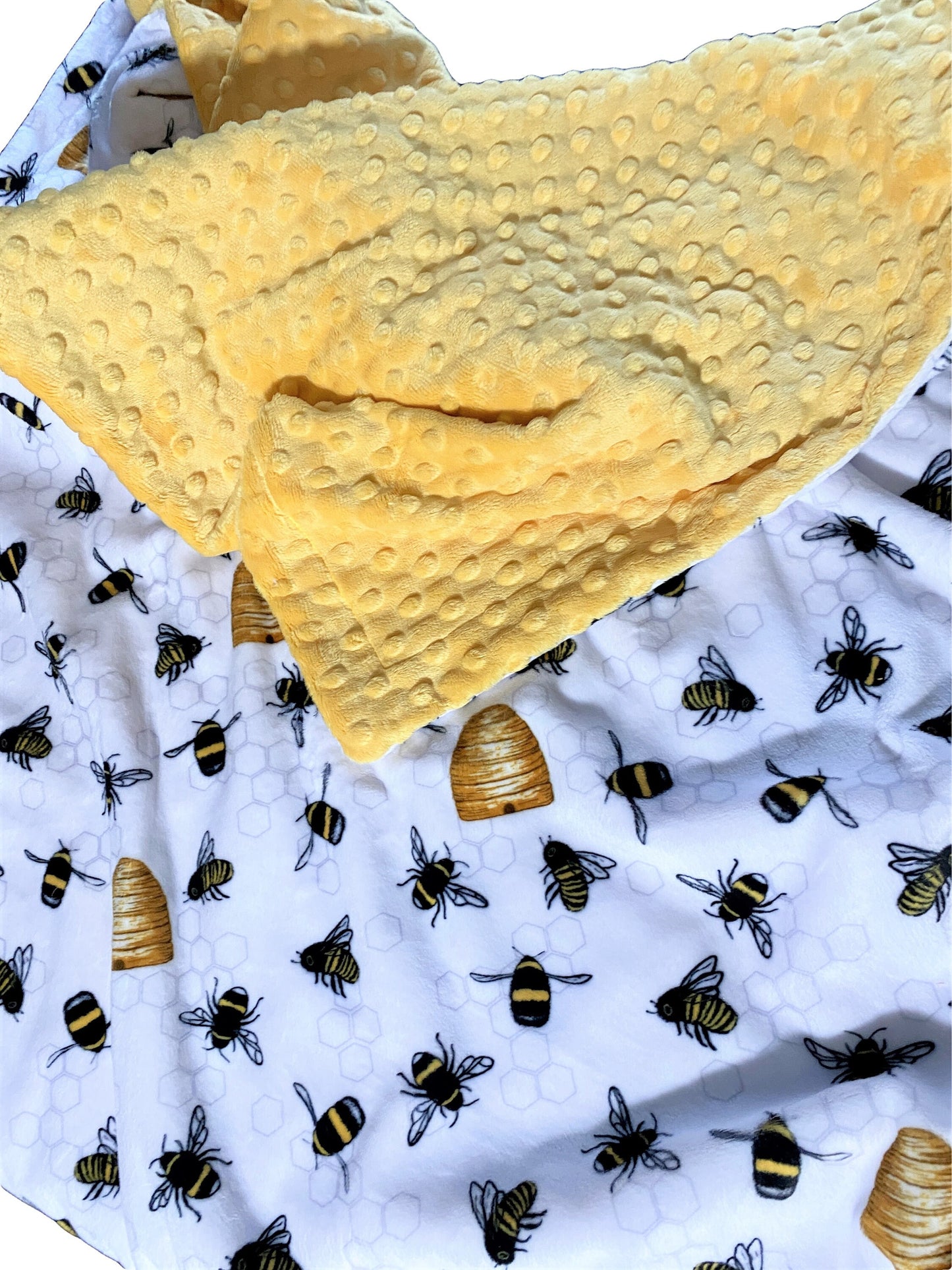 Bee Keepers Minky Blanket, Personalized Minky Baby Blanket, Bumble Bee Lovers, Honey Bee Minky Baby Blanket