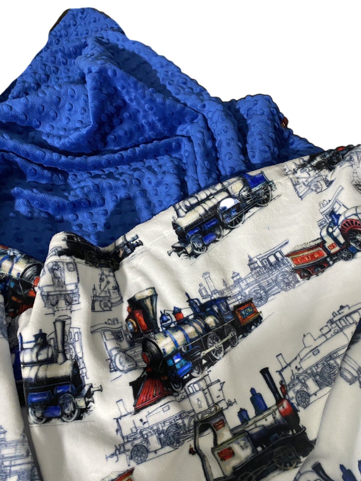 Minky Throw Blanket, Train Blanket, Locomotive Blanket, Train Lovers Blanket,Personalized Blanket