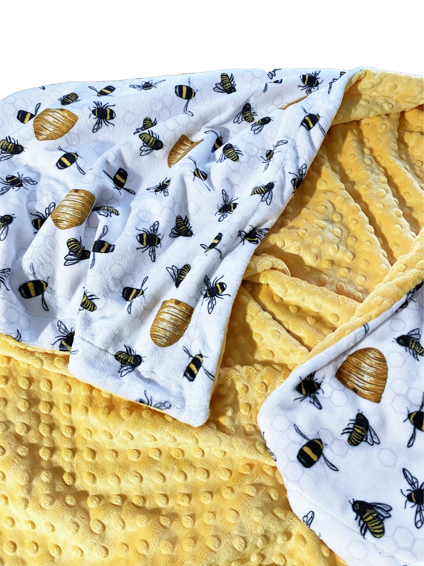 Bee Keepers Minky Blanket, Personalized Minky Throw Blanket, Bumble Bee Lovers, Honey Bee Minky Adult Blanket