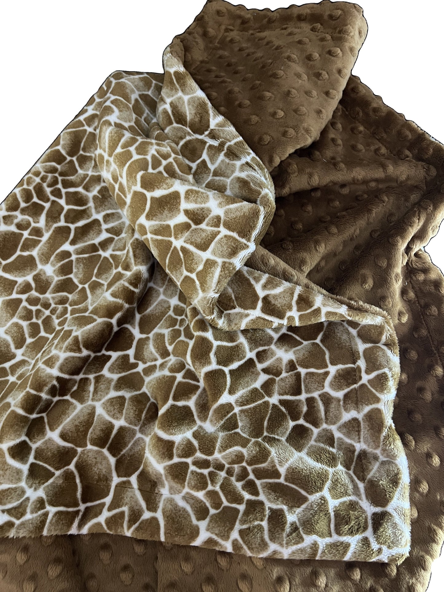 Baby Giraffe Print Minky Blanket, Adult Minky Blanket, Animal Print Blanket, Couch Throw, Safari Blanket, Adult Throw