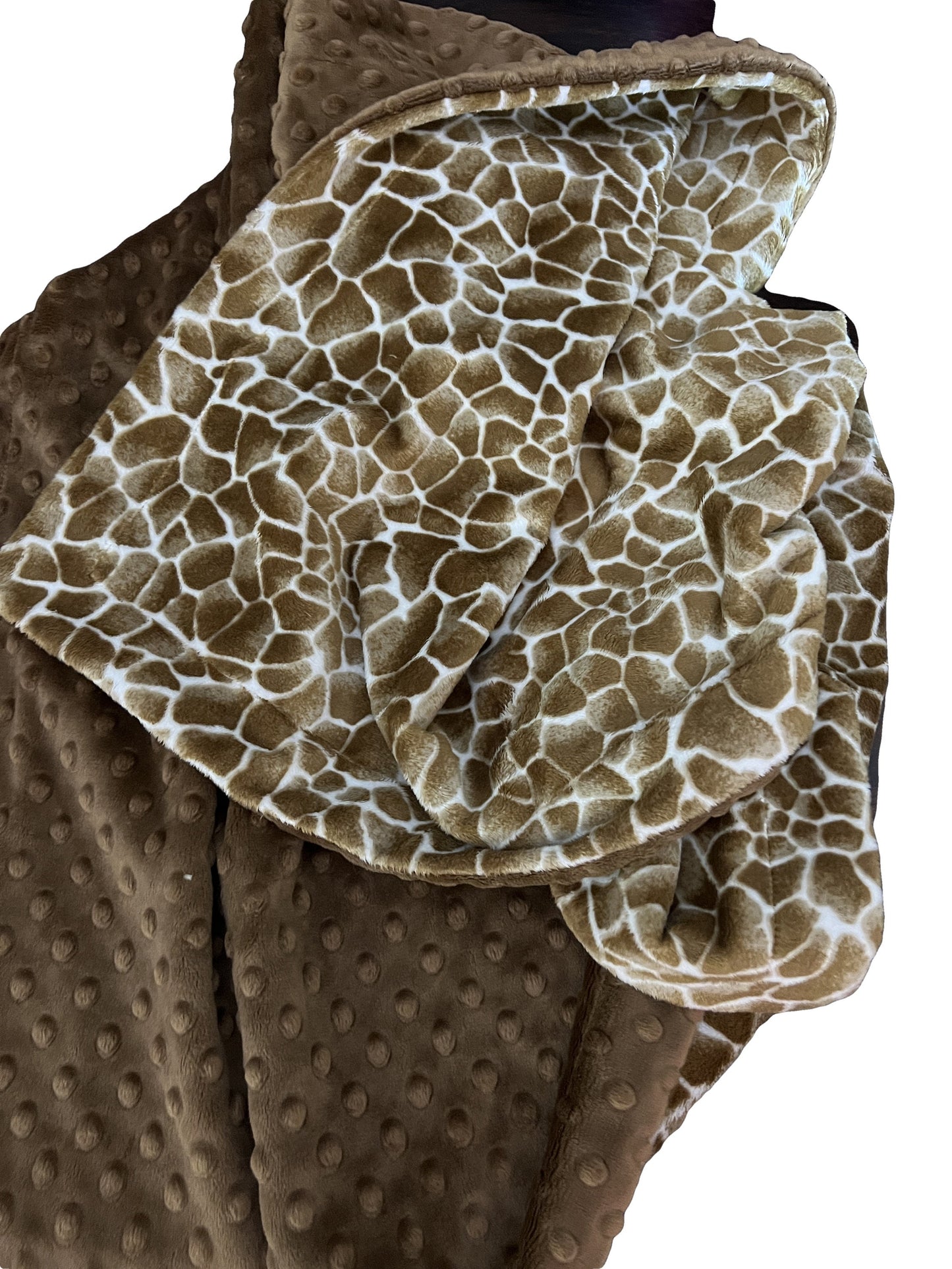 Baby Giraffe Print Minky Blanket, Adult Minky Blanket, Animal Print Blanket, Couch Throw, Safari Blanket, Adult Throw