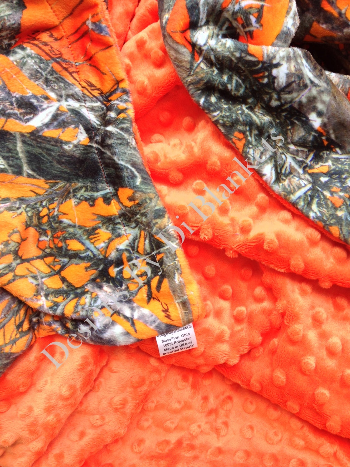 Camo Minky Baby Blanket, Minky Boy Blanket, Minky Girl Blanket, Hunting Blanket, Carseat Blanket, Stroller Blanket 29 x 36 in