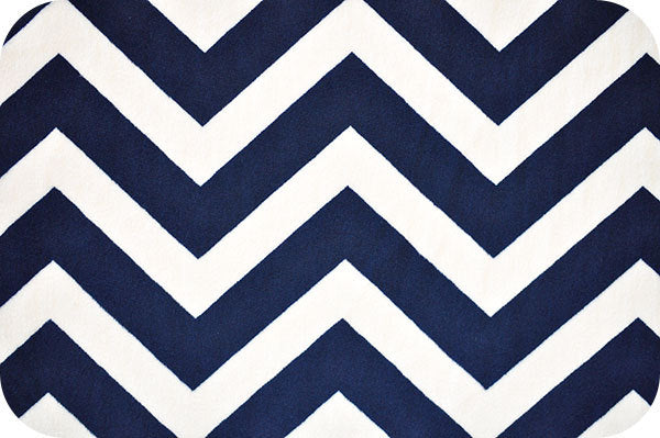 Navy Chevron Minky Baby Blanket-Chevron Crib Blanket -Nautical Nursery Blanket- Minky Crib Blanket - Baby Boy's Blanket 36 x 45