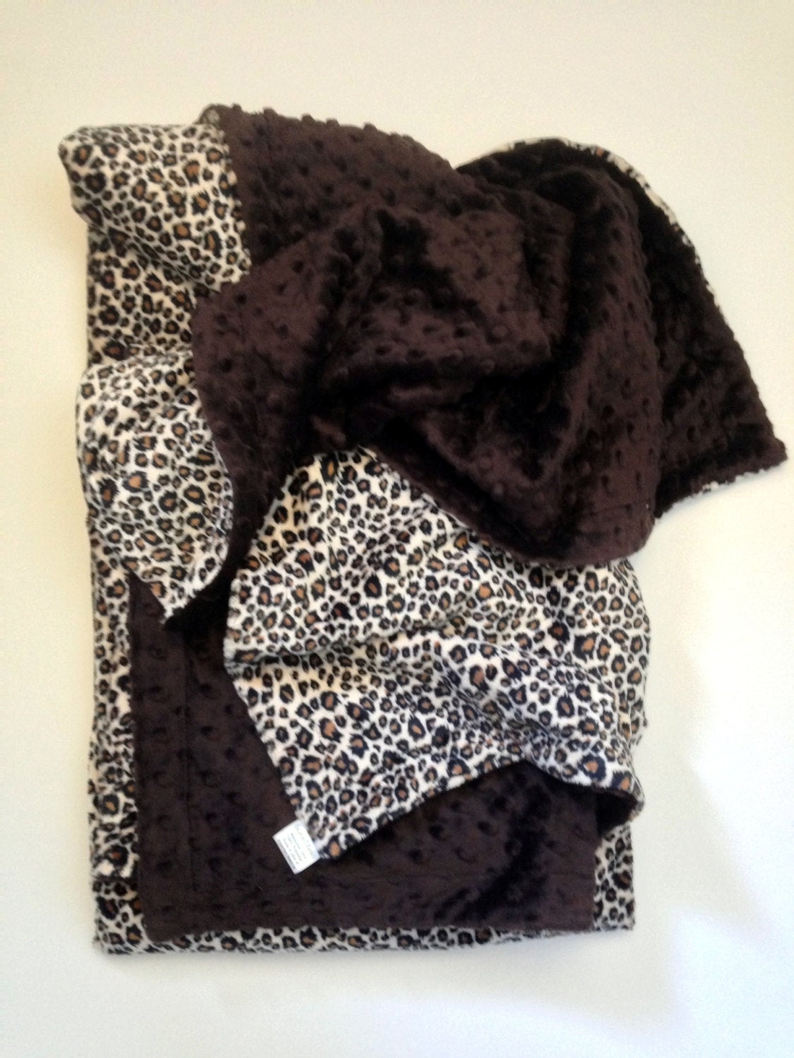 Cheetah Print, Minky Adult Blanket, Brown Minky Blanket, Animal Print , Couch Throw, Adult Throw Blanket, Size 50 x 60