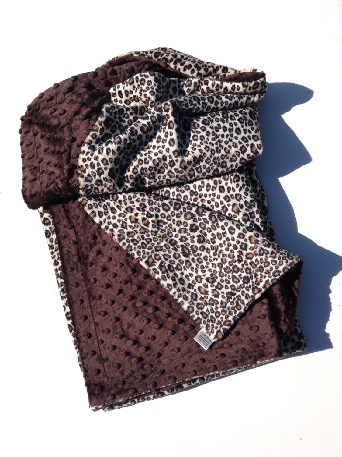 Minky Baby Blanket, Cheetah Blanket, Animal Print Blanket, Minky Boy Blanket, Minky Girl Blanket, Infant ,Carseat ,Stroller Size 29 X 36 In