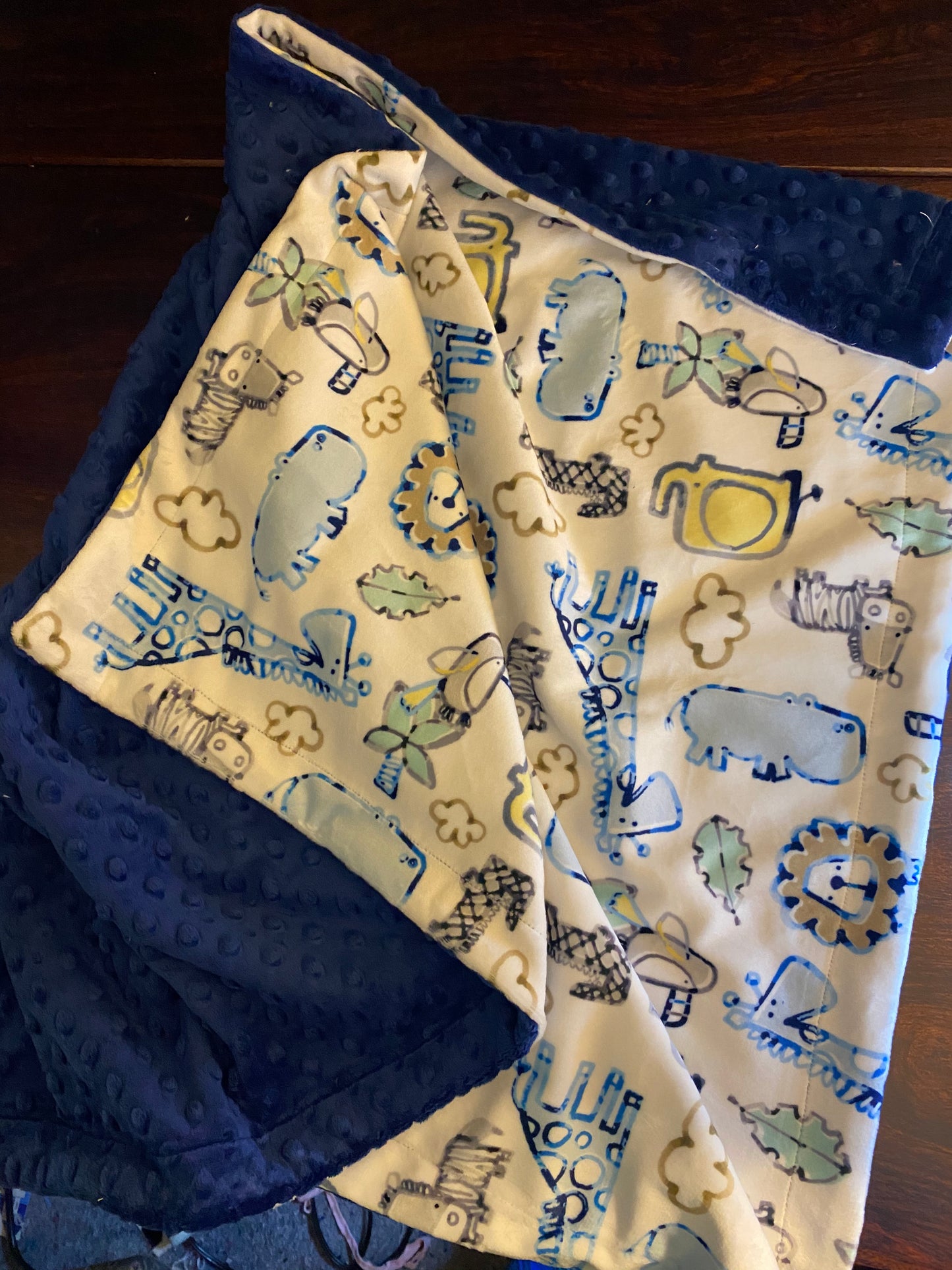 Zoo Baby Minky Blanket, Personalized Baby Boy Blanket, Minky Crib Blanket, Toddler Blanket