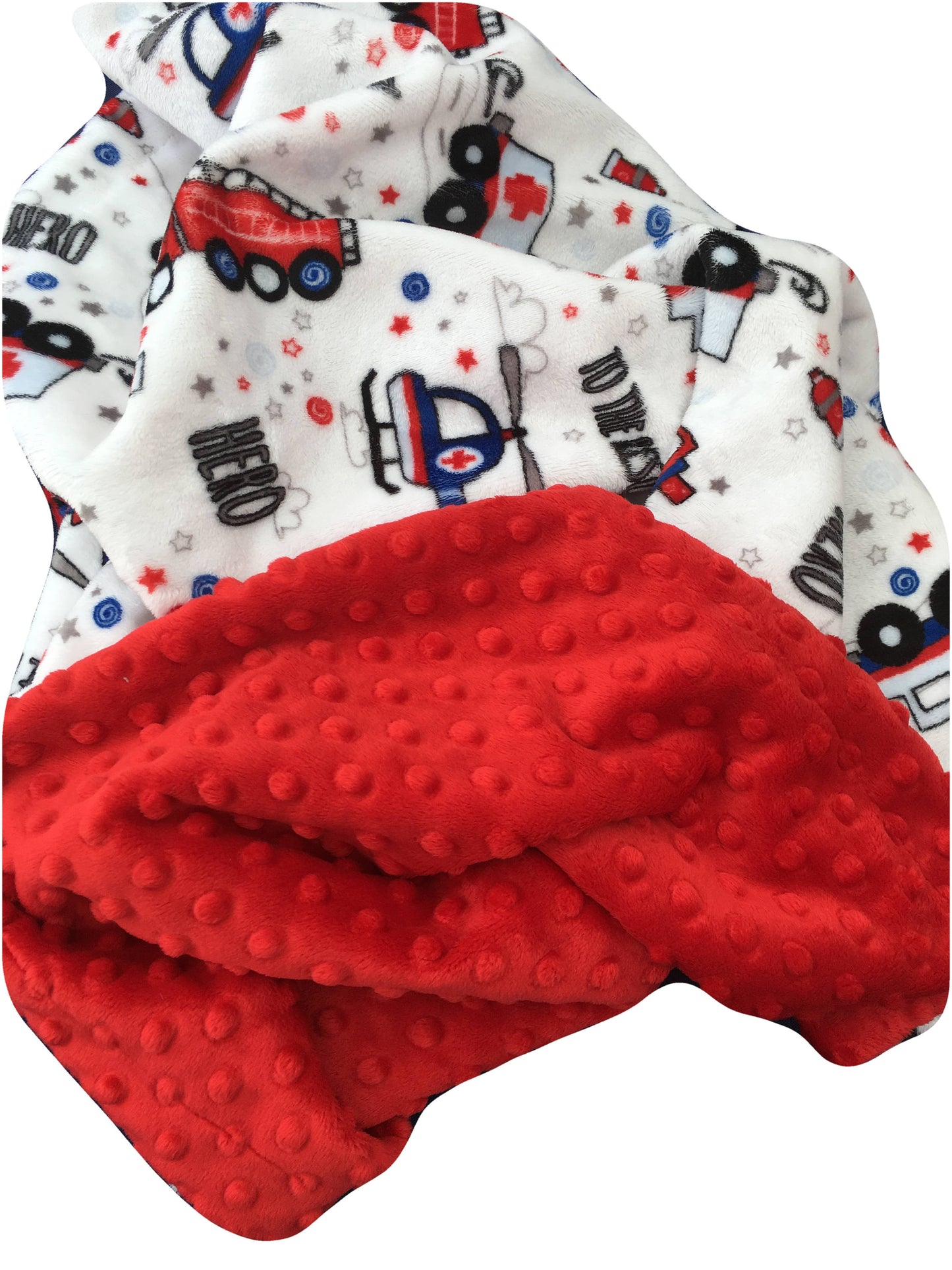 Personalized Fire Truck Blanket, Minky Baby Blanket, Baby Boy Blanket or Baby Girl Blanket, Firefighter, Fireman, EMS, Police Baby Blanket