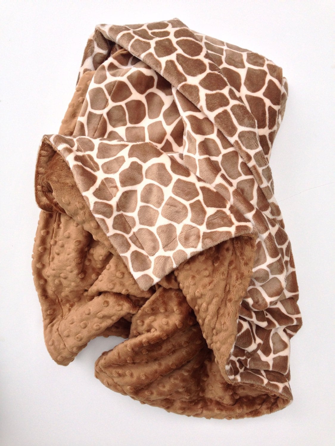 Minky Giraffe Blanket  Animal Print Blanket   Lap Blanket   Baby Girl  Blanket  Boy Minky Blanket  Giraffe Toddler Blanket  Size 40 x 50